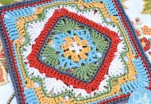 Crochet Savannah Afghan Block