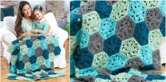 Crochet Floral Throw