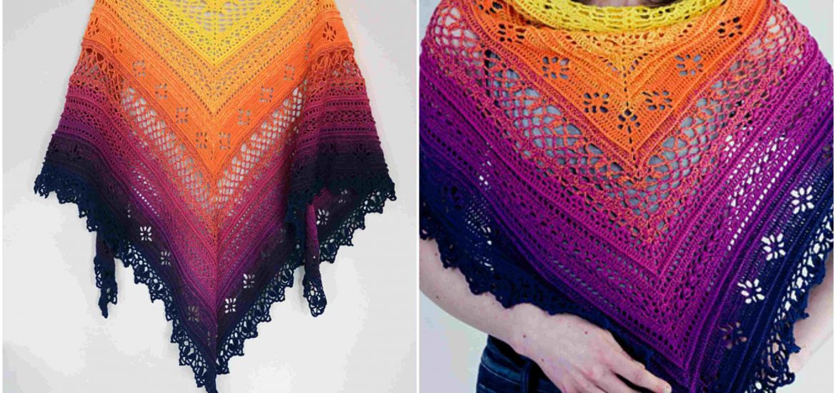 Crochet Flower Valley Shawl