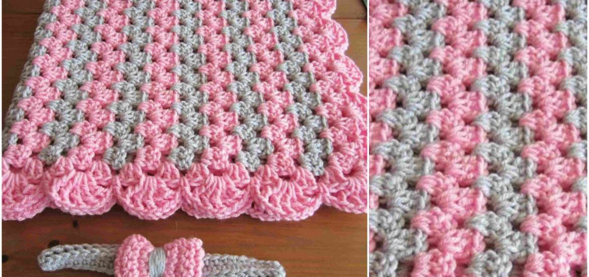 Zig Zag Crochet Afghan Blanket delicade - XELLCRAFTS