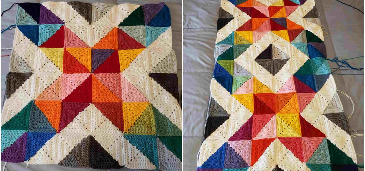 Half Square Triangle Hybrid Crochet