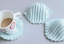 Crochet Easy Sea Shell Coasters