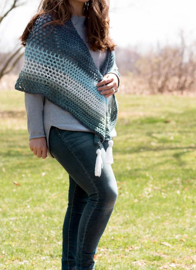 Crochet Ombre Triangle Wrap Pattern