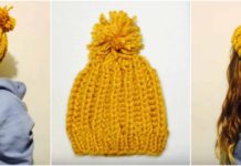 Crochet Chunky Yellow Hat
