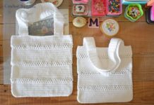 Crochet white Lace Bag