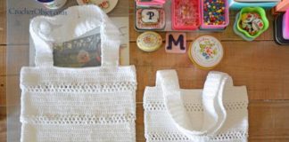 Crochet white Lace Bag