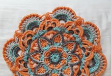 Crochet mandala decorative satu