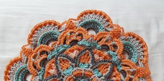 Crochet mandala decorative satu