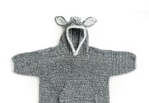 Cute crochet jacket, donkey character model