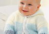 CROCHET INFANT HOODED CARDIGAN