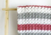 Crochet sedge stripes baby blanket