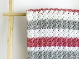 Crochet sedge stripes baby blanket